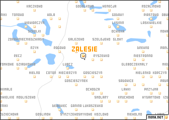 map of Zalesie