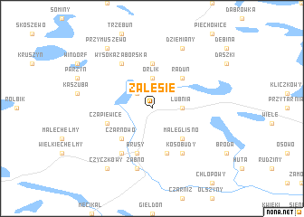 map of Zalesie