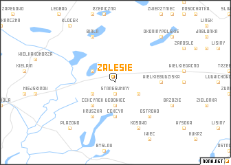 map of Zalesie