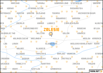 map of Zalesie