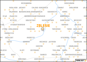 map of Zalesie