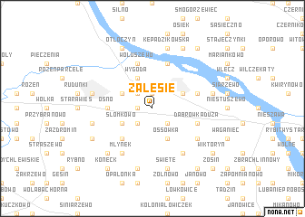 map of Zalesie