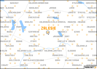 map of Zalesie