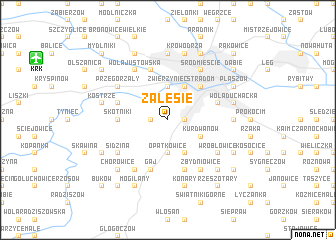 map of Zalesie