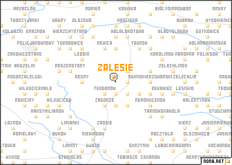 map of Zalesie