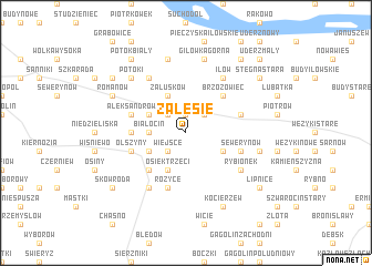 map of Zalesie