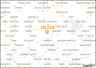 map of Zalesie