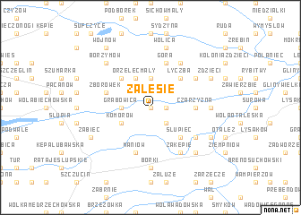 map of Zalesie