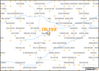 map of Zalesie