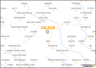 map of Zalesie