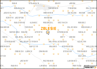 map of Zalesie