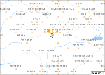 map of Zalesie