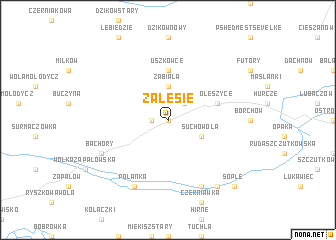 map of Zalesie