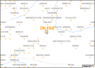 map of Zalesie