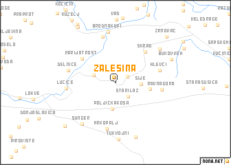 map of Zalesina