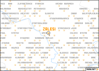 map of Zálesí