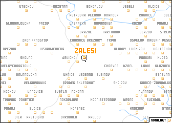 map of Zálesí