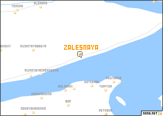 map of Zalesnaya