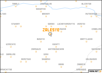 map of Zalesʼye