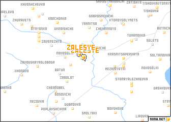 map of Zalesʼye