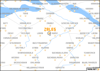 map of Zaleś