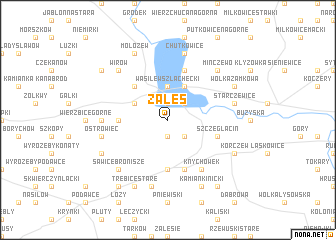 map of Zaleś