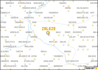 map of Załęże