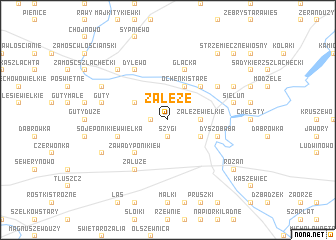 map of Załęże