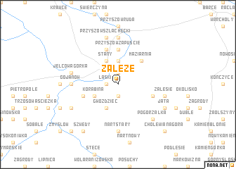 map of Załęże