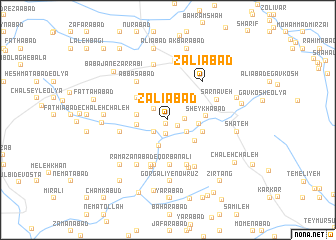 map of Z̄ālīābād