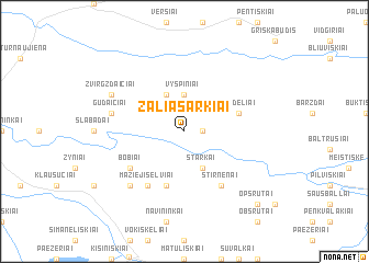 map of Žaliašarkiai