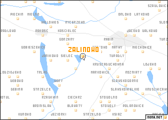 map of Żalinowo