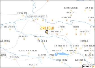 map of Žalioji