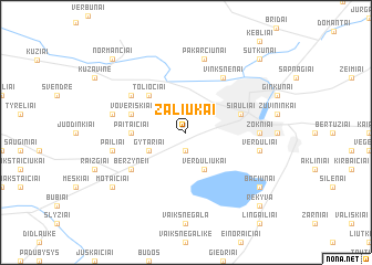 map of Žaliukai