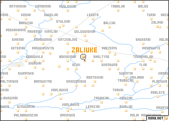 map of Žaliūkė