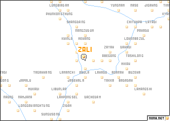 map of Zali