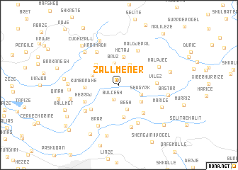 map of Zall-Mëner