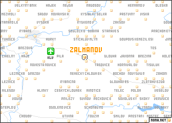 map of Žalmanov