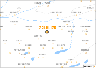 map of Zaļmuiža