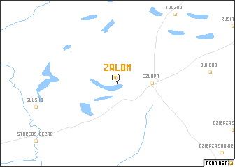 map of Załom