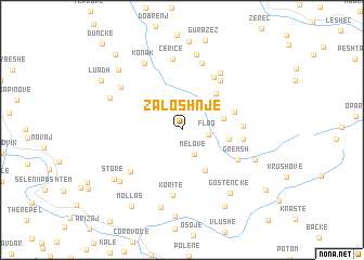 map of Zaloshnjë