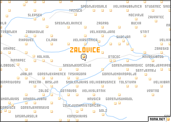 map of Žaloviče