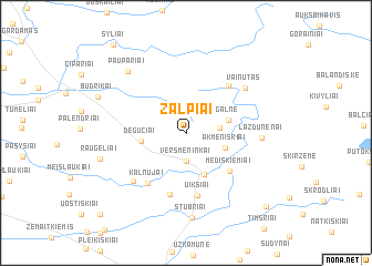 map of Žalpiai