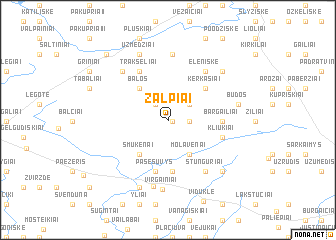 map of Žalpiai