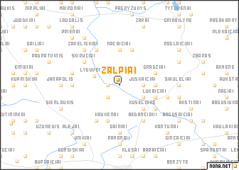 map of Žalpiai