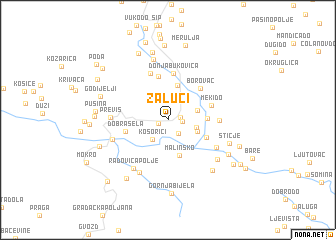 map of Zaluči