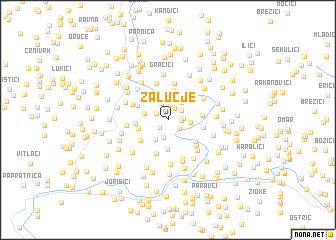 map of Zalučje
