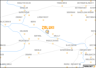 map of Załuki