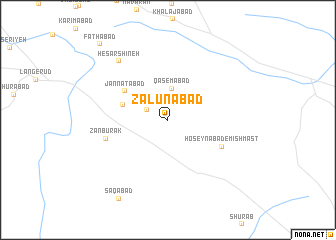 map of Zālūnābād