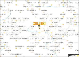 map of Załuski